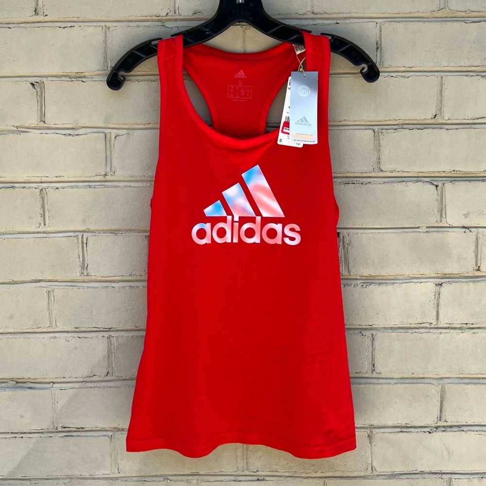 NWT Adidas Size S Red Tank Top